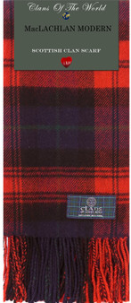 MacLachlan Modern Tartan Clan Scarf 100% Soft Lambswool