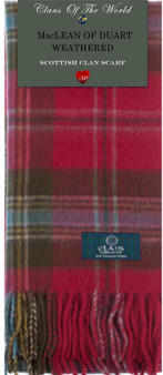 MacLean of Duart Weathered Clan Scarf 100% Soft Lambswool