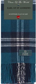 Earl of St Andrews Tartan Clan Scarf 100% Soft Lambswool