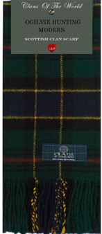 Ogilvie Hunting Modern Tartan Clan Scarf 100% Soft Lambswool