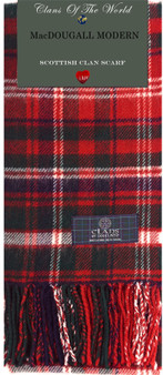 MacDougall Modern Tartan Clan Scarf 100% Soft Lambswool