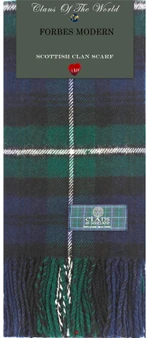 Forbes Modern Tartan Clan Scarf 100% Soft Lambswool