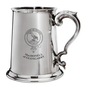 MacDonellofGlengarry Family Crest Polished 1 Pint Tankard
