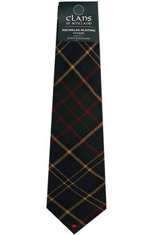 MacMillan Hunting Clan 100% Wool Scottish Tartan Tie