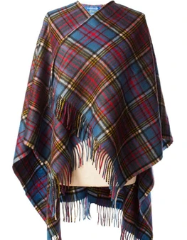 Lambswool Mini Cape In Anderson Tartan Design 120cm Wide