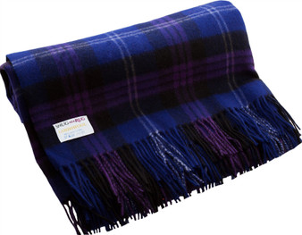 100% Lambswool Throw Blanket Wool Rug in Heritage Of Scotland Tartan Travel Blanket Outdoor Blanket Throw