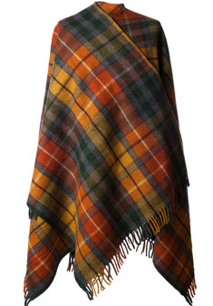 All Wool Long Cape In Buchanan Antique Tartan Design 152.5 cm Wide