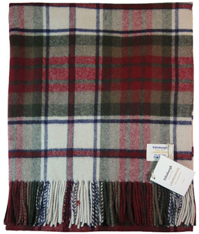 Deluxe Pure Soft Lambswool Blanket-Throw in MacDuff Dress Tartan 78x 63in