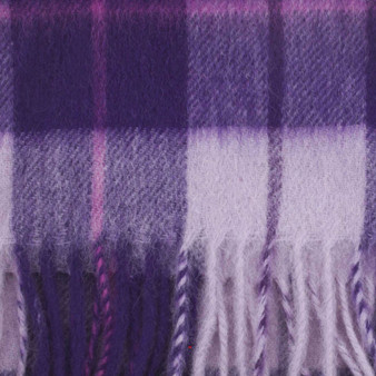 100% Lambswool Scarf Purple Dress Scottish Gift Winter Scotland