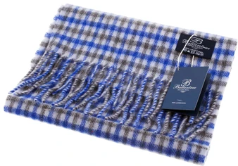 100% Lambswool Scarf Aqua Blue Scottish Gift Winter Scotland