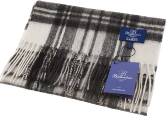 100% Lambswool Scarf Stewart Grey Dress Scottish Gift Winter Scotland