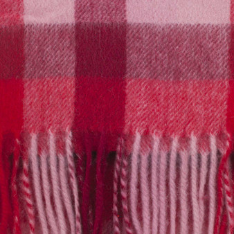 100% Lambswool Scarf Pink Harlequin Scottish Gift Winter Scotland
