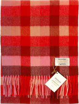 Scarf 100% Lambswool Edinburgh Brand 1436 in Pink Harlequin