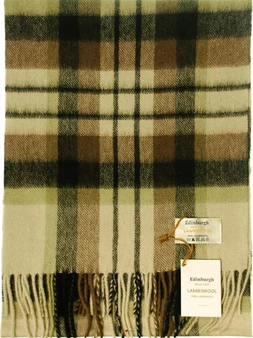 Scarf 100% Lambswool Edinburgh Brand 1436 in MacDuff Natural Tartan