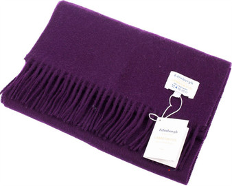 Unisex Lambswool Scarf in African Violet Design 30cm Wide