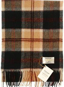 Scarf 100% Lambswool Edinburgh Brand 1436 in Bannockbane Navy Tartan