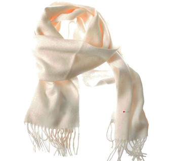 Unisex Lambswool Scarf In Niveous Tartan Design 30cm Wide