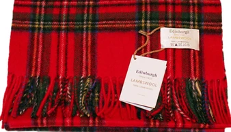 Scarf 100% Lambswool Edinburgh Brand 1436 in Royal Stewart Tartan