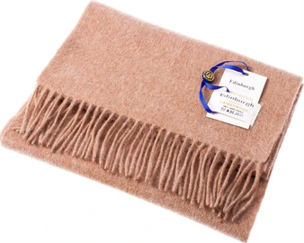 Unisex Lambswool Scarf in Ambergris Design 30cm Wide