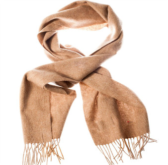 Unisex Lambswool Scarf in Ambergris Design 30cm Wide