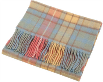 Unisex Lambswool Scarf In Buchanan Ancient Tartan Design 30cm Wide