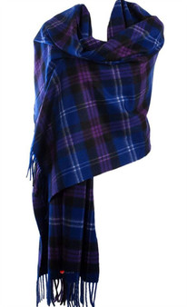 Cashmere Stole In Heritage of Scotland Tartan Design 71cm Wide