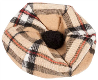 Lambswool Scottish Tammy Hat In Thomson Camel Tartan Design