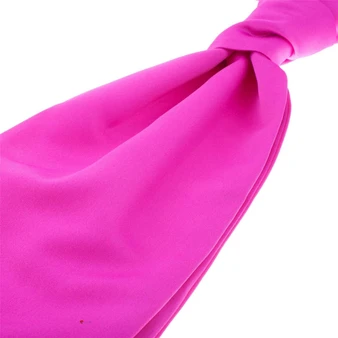 Gents Traditional Scottish Ruche Cravat Satin Tie Wedding Groom Fuschia