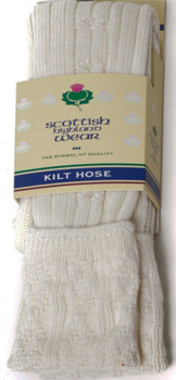Mens Kilt Hose Socks 10 Percent Wool Plain White UK 7-11 Mens Kilt Hose Socks 10 Percent Wool Plain White UK 7-11