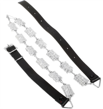 Scottish Small Celtic Knot Chain Belt With Chrome Finish Small Scottish Small Celtic Knot Chain Belt With Chrome Finish Small