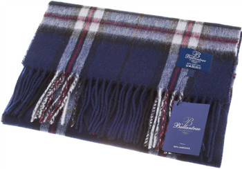 100% Lambswool Scarf Thomson Navy Scottish Gift Winter Scotland 100% Lambswool Scarf Thomson Navy Scottish Gift Winter Scotland