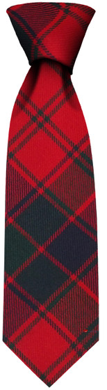 Mens Neck Tie Robertson Red Modern Tartan Lightweight Scottish Clan Tie