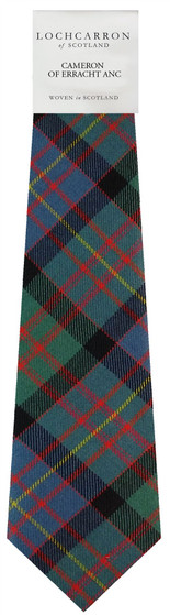 Mens Neck Tie Cameron of Erracht Ancient Tartan Lightweight Scottish Clan Tie