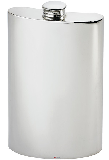 Kidney Shape Flask 8oz Pewter in Plain Polished Finish Kidney Shape Flask 8oz Pewter in Plain Polished Finish