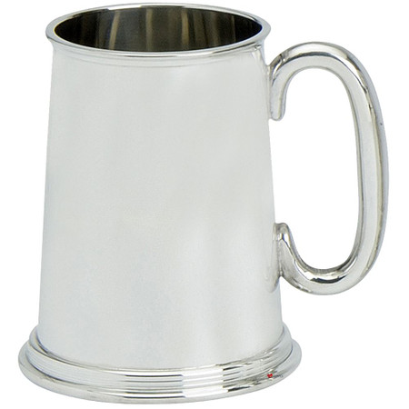 Pewter Tankard Classic Shape English Pewter Polished Finish 1pt Great Gift