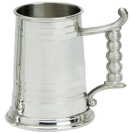 Pewter Tankard Rope Style Handle 1pt Fine English Pewter Ideal for Engraving Great Gift