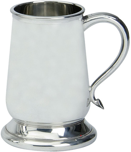 Pewter Tankard Tulip Shape Jacobean Polished Finish 1pt Ideal For Company Logo Great Gift
