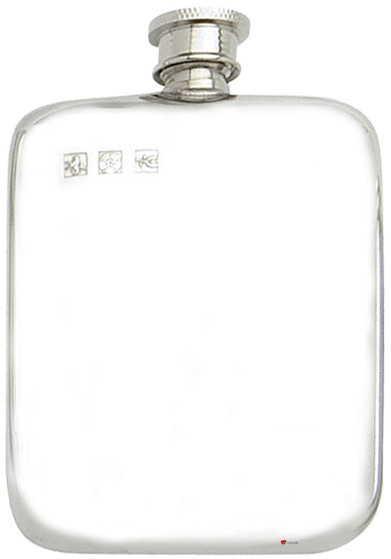 Small Liquor Flask 6oz Plain Pewter Flask Engravable Screw Top Ideal Gift