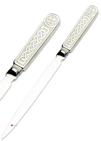 Pewter Letter Opener 18cm Handle Celtic Rope Seal Design Ideal Wedding Gift