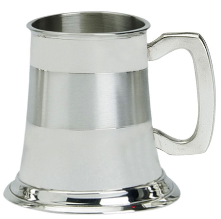 Christening Gift Children's Tankard Pewter Cup Satin Band Ideal for Engraving