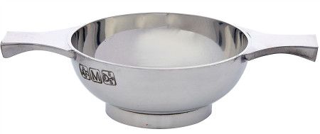 Plain Polished Scottish Quaich Feature Pewter 3" Bowl Cup of Friendship Ideal Gift
