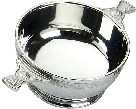 Scottish Quaich Pewter Thistle Handles and Wiring 4" Cup of Friendship Ideal Gift