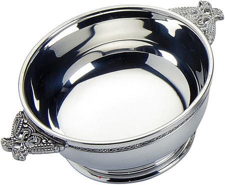 Quaich Scottish Pewter Celtic Serpent Wire Decoration 5" Cup of Friendship Ideal Gift