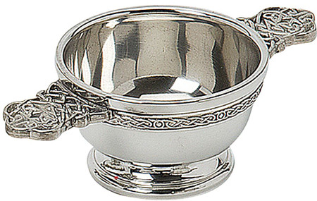 Scottish Quaich Celtic Knot Handles Wiring 2" Bowl Pewter Cup of Friendship Ideal Gift