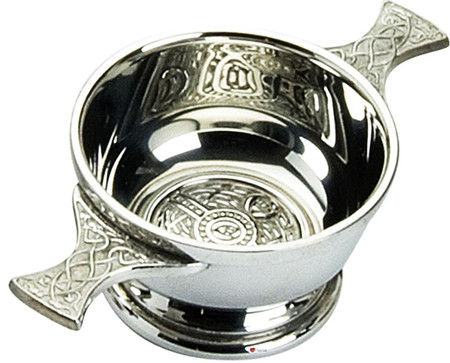 Celtic Motif Scottish Quaich Rennie Mackintosh 2" Bowl Pewter Cup of Friendship Ideal Gift
