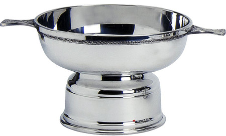 Scottish Quaich Trophy Cup of Friendship Pewter Celtic Band Plinth Engravable 6" Great Gift