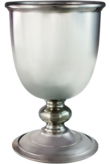 Plain Medieval Pewter Goblet Rolled Lip 5" Engravable