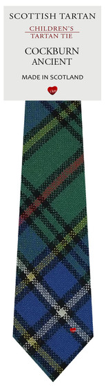 Boys Pure Wool Tie Woven Scotland - Cockburn Ancient Tartan
