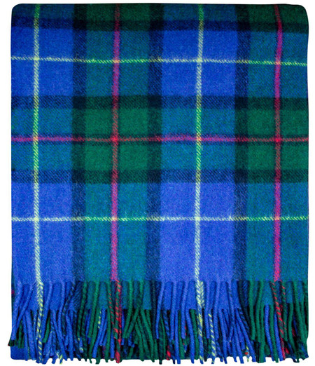 Scottish Tartan Wool Mix Blanket Throw Warm and Soft MacLeod of Harris Modern Travel Plaid Picnic Knee Wool Rug 182 cm x 152 cm