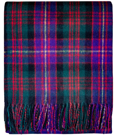 Scottish Tartan Wool Mix Blanket Throw Warm and Soft Cameron Of Erracht Travel Knee Wool Rug 182 cm x 152 cm Plaid
